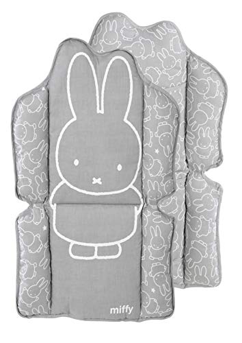 Miniatura 7 de Roba Cojín Para Trona Combinada Miffy - Reductor De Asiento Cómodo - Estampado De Conejo - Gris Blanco