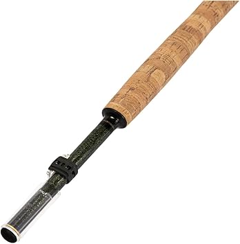 Tenkara Fly Fishing Rod Carbon Fiber Portable Telescopic Pole Imitation Wood Handle for Mountain Stream Small Fish 44-350cm Black