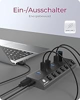 ICY BOX USB 3.2 Gen 1 Hub 7 Port mit Einzelschaltern IB-HUB1701-C3 – Ansicht 2