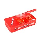 COM-FOUR® Dozownik leków na 7 dni, Pojemnik na leki (Morgens, Mittags