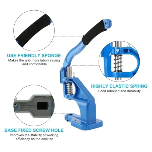 Machine à œillets robuste avec matrices interchangeables 6mm 9.5mm et 12mm - 5