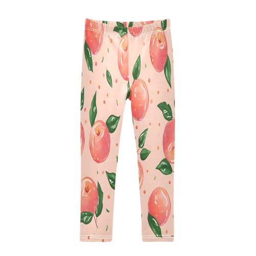 Bolaz Toddler Girls Leggings Printed Yoga Pants Leggings Pink Peach for Kids