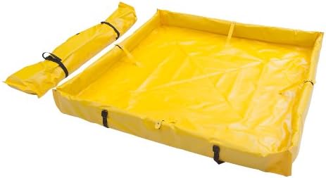 AIRE INDUSTRIAL 918-030404Y Duck Pond Portable Containment, 30 Gallon Spill Capacity, 36" Length x 48" Width x 4" Height, Yellow