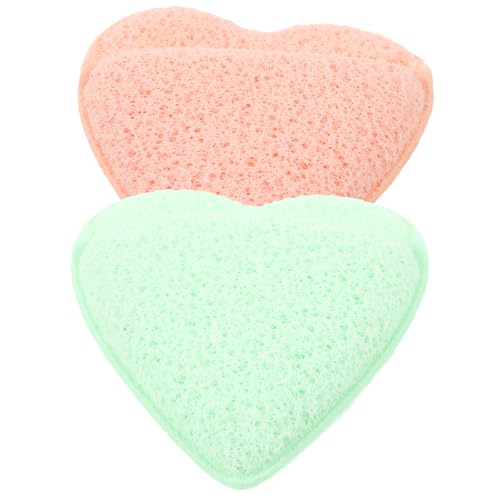 WEKAMOS 2pièces Éponge Exfoliante Pour Visage De Nettoyage Doux Pour Démaquiller Et Éliminer Les Impuretés De Couleurs