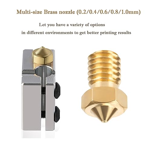 LANKEGU 15-teiliges Messingdüsen-Set für Anycubic Kobra, 3D-Drucker, 7 0,4-mm-Düsen und 2 0,2-mm-, 0,6-mm-, 0,8-mm-, 1,0-mm-Messingdüsen-Set für Anycubic Mega, Mega X, Chrion, Kobra, Kobra Neo