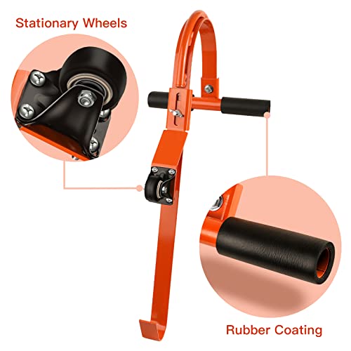 2 Pk Heavy Duty Ladder Roof Hook With Wheel Rubber Grip T-Bar,Suitable For Climbing Steep Roofs, Able To Bear 500 Pounds #TOP2