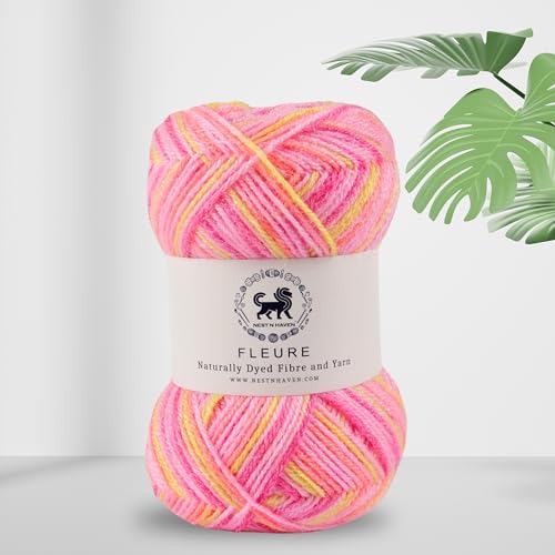 Image of Nestnhaven Acrowools Fleure Hand Knitting and Crochet Yarn. Pack of 1 Ball - 100gms. Shade no - NNHF (Multicolor19) | (900 Gm)