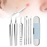 2026 Medical Grade Blackhead Extraction Tool Kit, Professional Facial Blackhead Remover Tweezers, Grade Extractor Tool for Removal Black Heads, Whiteheads, Pimples, Blemishes and Pimples