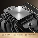 ID-COOLING FROZN A620 GDL Limited Edition Dual-Tower Air CPU Cooler, 6 Heatpipes, Dual 120x120x27mm FDB Fans, Black CPU Cooler with Golden Lines Decorated, Support LGA1851/1700/1200/115X; AMD AM5/AM4 - Image 2