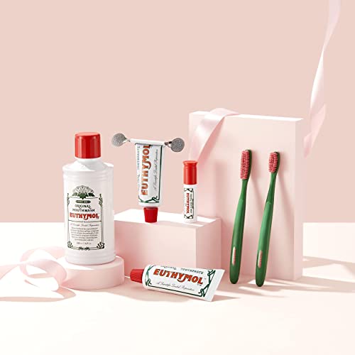 Euthymol] Classic Toothbrush, Large - (4 Pack) Full Head, Soft Bristle Triple Curve Manual Toothbrush For Maximum, Efficient Cleaning And Sensitive Gums And Teeth #TOP6