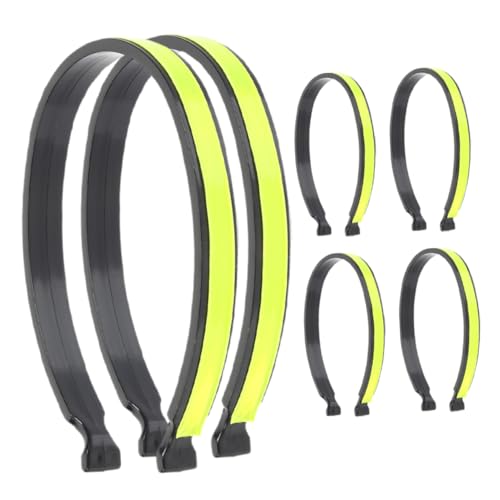 GANAZONO 3pairs Reflective Cycling Trouser Clips High Visibility Leg Bands for Biking Lightweight Fit Safety Gear for Night Riding Cyclists of Reflective Pant Straps