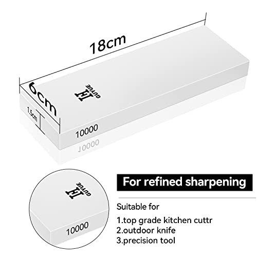 Guyue Knife Sharpening Stone 10000 Grit Professional Whetstone Sharpener ,Professional Best Kitchen Blade Sharpener Stone, Comes With A New Silicone Base。 #TOP1