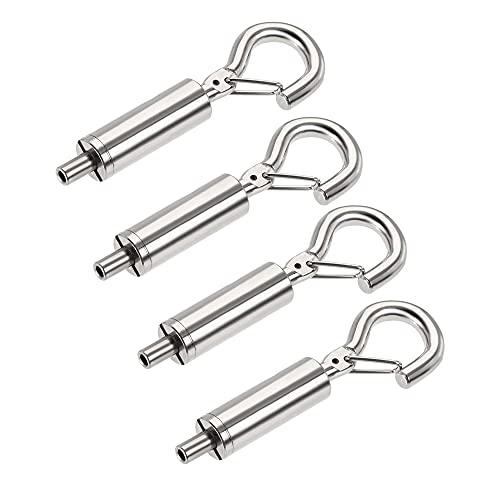 Image of uxcell Picture Hanging Wire Hook, 4pcs 5mm Open Adjustable Copper Hooks for Home Picture Art Gallery Picture Display Kit