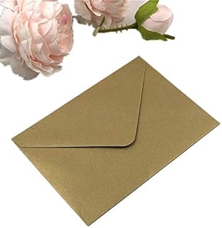 25 PCS Pearl Gold A7 Envelopes,5.35 x 7.7 inches, Perfect for 5x7 Weddings,Invitation Cards,Birthday Greeting Invite