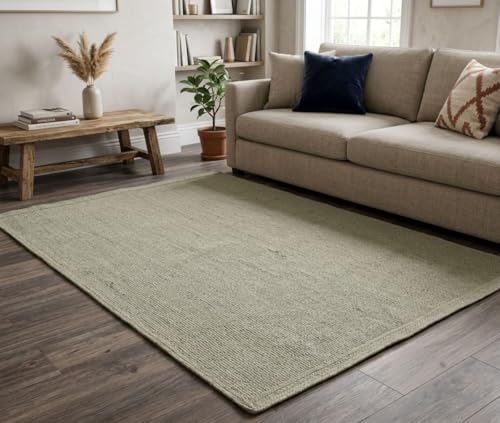 Image of Reversible Rectangular 3' x 5' Feet (36x60 Inch - Handcrafted 100% Pure Cotton Braided Area Rug - Reversible, Decorative Carpet for Living Room, Bedroom, and Entryway(Beige Cotton)