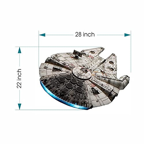 Pillowfigtart Star Wars Wall Decal Millenium Falcon -Star Wars Wallpaper Vinyl Wall Stickers Millennium Falcon Sticker (22Inch X 28Inch) #TOP3