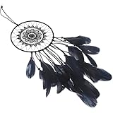 Mikikit Großer Handgewebter Traumfänger Wanddekoration Boho Stil mit Federn Leichter Kompakter Wandbehang für Wohnraum Schlafzimmer Balkon Kreatives Feng Shui Wohnaccessoire