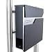 Produktbild BITUXX® Freistehender Design Standbriefkasten Briefkastenanlage Hausbriefkasten Postkasten Edelstahl mit Zeitungsfach Einwurf und Front Anthrazit Graphit