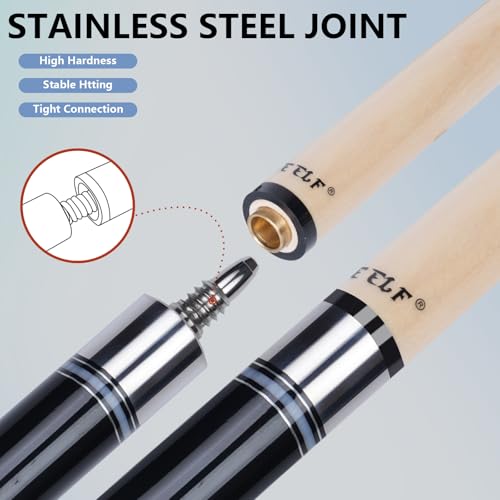CUEELF Scorpion Pool Cue Stick 58 inch Canadian Maple Billiard Pool Stick with Low Deflection Leather Wrap Professional Cues Billiard Pool Cues Sticks 19.5-21 oz Cue Stick by CUEELF - Image 7