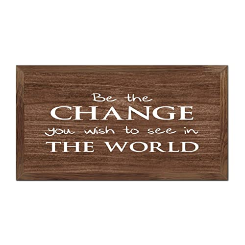 Plaque murale en bois Be The Change pour sublimer votre intérieur