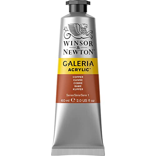 Image of Winsor & Newton Galeria Acrylic Colour - Tube of 60 ML - Copper (214) - Highly Pigmented Lightfast Artists' Acrylic Paints for Canvas, Wood, Fabric & Paper -
