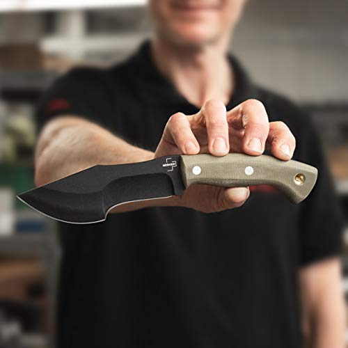 BÖKER PLUS® Mini Tracker - Fixed Outdoor Knife - Small Bushcraft Knife with Kydex Sheath - Black Carbon Steel Blade in Gift Box - Image 6