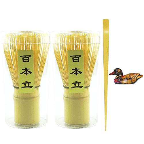 Artcome 4 Pcs Japanese Matcha Tea Set, Matcha Whisk, Traditional Scoop, Scoop Holder. Handmade Matcha Ceremony Kit For Traditional Japanese Tea Ceremony #TOP22