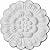 Ekena Millwork ROS04X04AR 3 4 inch OD x 3/8 inch P Artis Rosette, White
