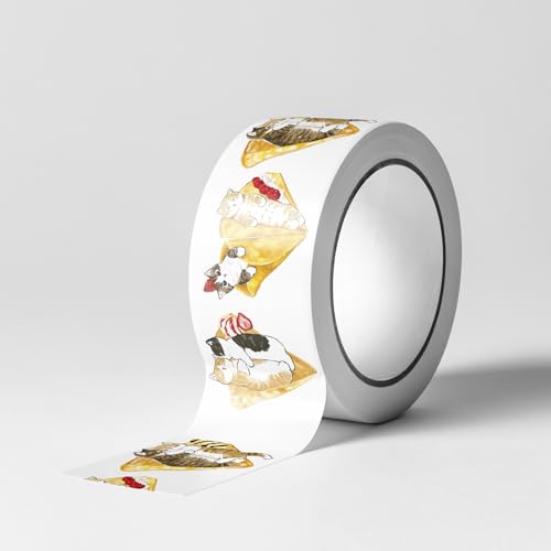 VisitRyl Frises autocollantes décoratives Bordure de papier peint Frise Murale Adhesive pour Cuisine, Salle de Bains,Chambre Décoration Murale Nourriture pour chats 10cm X 500cm