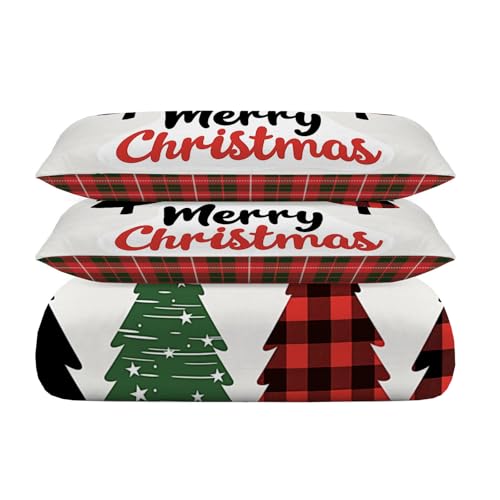 Funda nórdica de Navidad reversible en microfibra cepillada con fundas de almohada 7