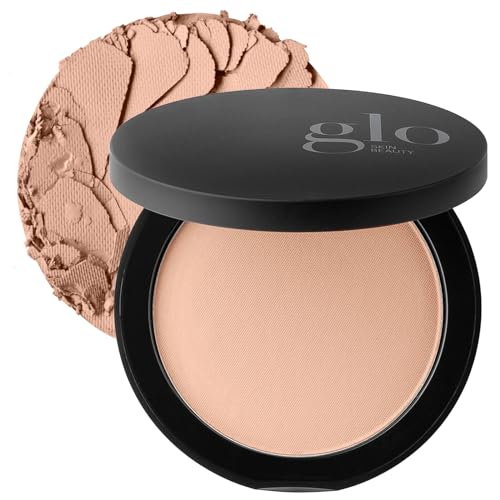Glo Skin Beauty Pressed Base Powder Foundation, Natural Medium – Buildable Sheer to Full Coverage, Long Wear Face Powder Compact, Pressed Powder Makeup for Smooth, Semi-Matte Finish