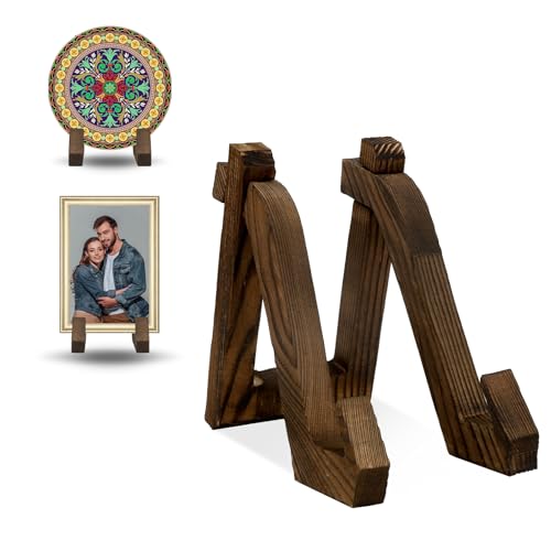 Veyaltedl Soporte Platos Decorativos De Madera, Multifunción, Expositor, Caballetes Decorativos De Mesa