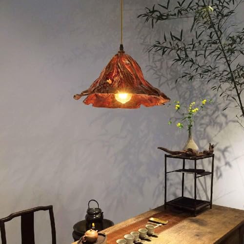 Lustre suspension feuille résine XJBTBA compatible restaurant et loft - 7