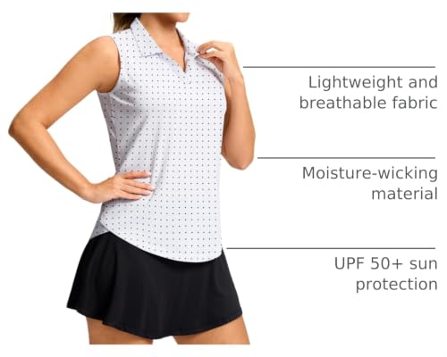 Sleeveless Women's V-Neck Golf Polo