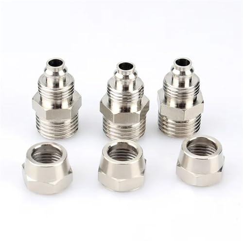 Adaptador de tornillo neumático de cobre con junta giratoria 1/4 4