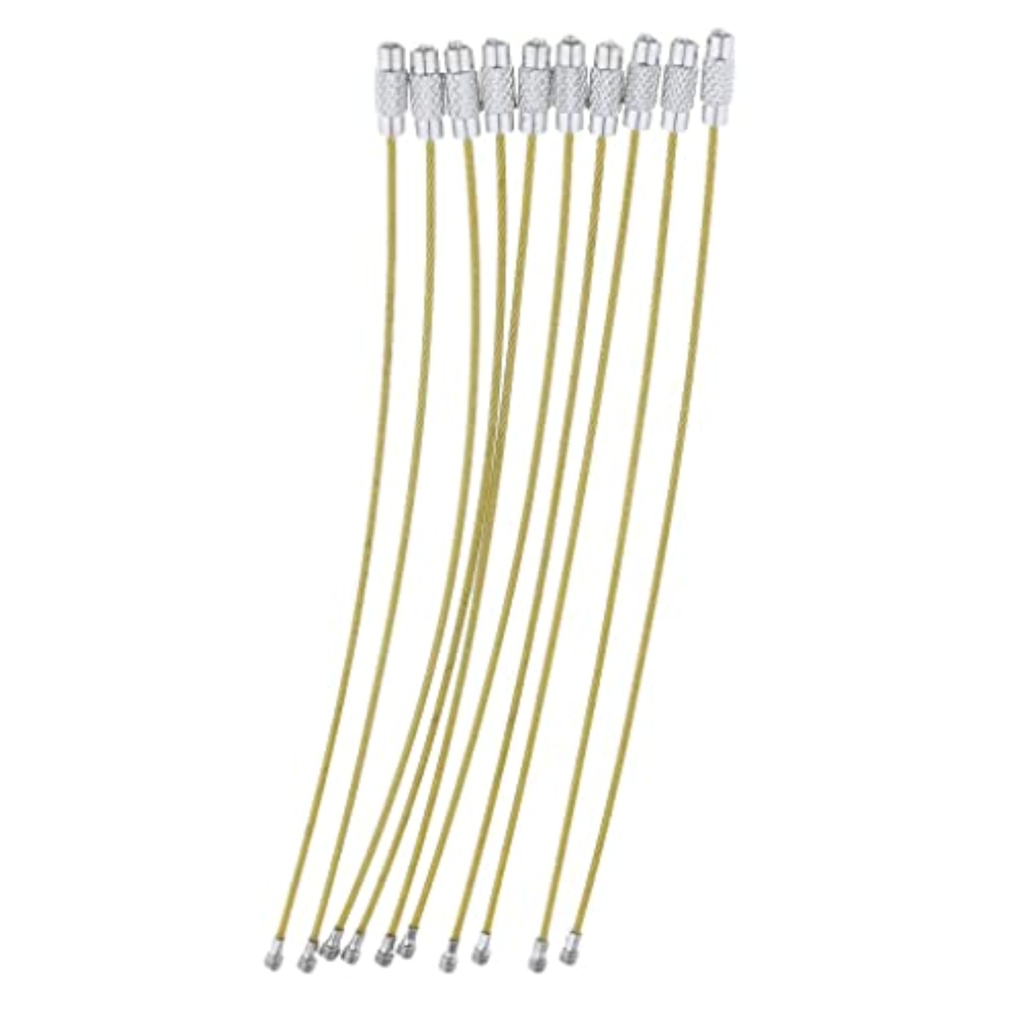 2x10Pcs Cable Wire Loop Luggage Tag Loops, Yellow