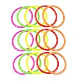 Mikinona 15 Anneaux de Lancer en Plastique Solides 15 Cm pour Garçon et Filles, Jeu de Cer...