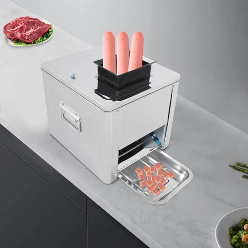 Cortadora eléctrica de carne 7mm 850W acero inoxidable miniatura 6