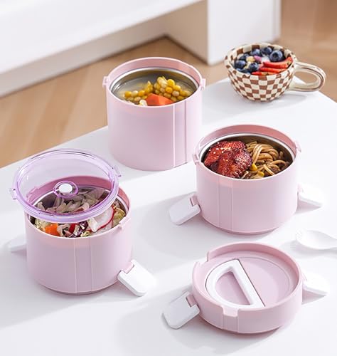 Image of House of Quirk 3-Layer 304 Stainless Steel Lunch Box | Large Capacity Leak-Proof Food Storage Container for Office, School & Travel (White)