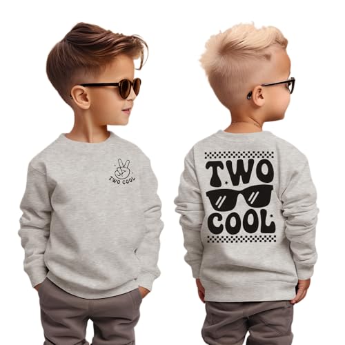 BOUTIKOME 2. Geburtstags Jungen Sweatshirt Two COOL Pullover für Kleinkinder Zweiter Geburtstag Kleidung Herbst Winter Langarmshirt Kinder Ankündigung Outfit Geschwister Babykleidung(Grau,2 Jahre) BOUTIKOME 2. Geburtstags Jungen Sweatshirt Two COOL Pullover für Kleinkinder Zweiter Geburtstag Kleidung Herbst Winter Langarmshirt Kinder Ankündigung Outfit Geschwister Babykleidung(Grau,2 Jahre)
