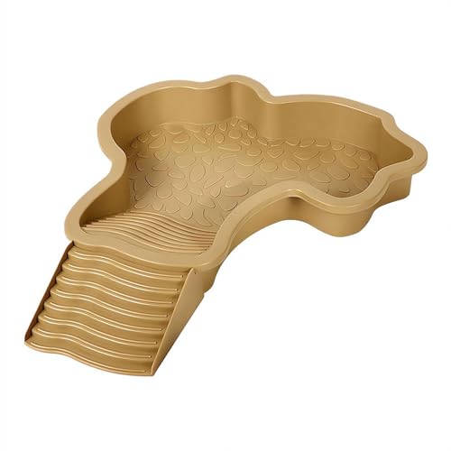 Tortoise Pool Bath Basin – Anti-Slip Turtle Pond Watering Hole for Outdoor Tortoise Enclosure or Terrarium Use, Easy-to-Clean Portable Reptile Bath Dish