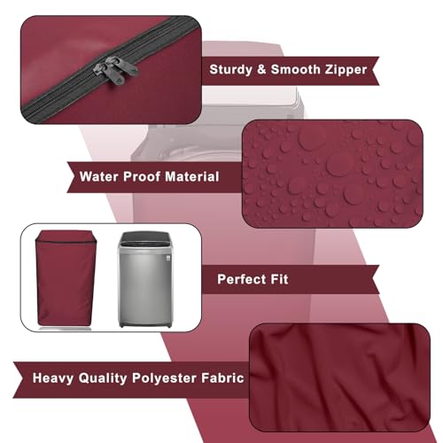 Image of Star Weaves Waterproof Top Load Washing Machine Cover Compatible For Haier HWM105-826S6 10.5 Kg - Polyester