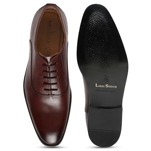 Image of LOUIS STITCH Men's Derby Formal Shoes| Handmade Italian Leather Shoes for Men (LSEUPLDY)
