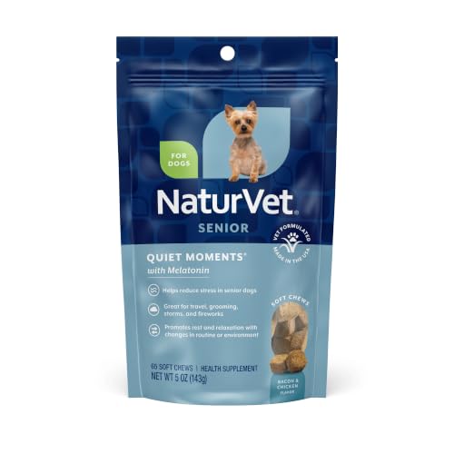 NaturVet Quiet Moments Calming Senior Wellness Dog Supplement - 65 Count