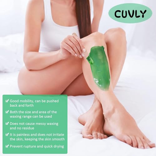 Image of CUVLY Wax Kit Wax Heater Machine Waxing Kit Combo Wax Machine Chocolate Cream Wax (550 gm) Aloe Vera (550 gm) Strips (70pcs) Spatula(Kinfe),Sponge) | Hair Removal Waxkit (Wax Warmer Waxing Combo)