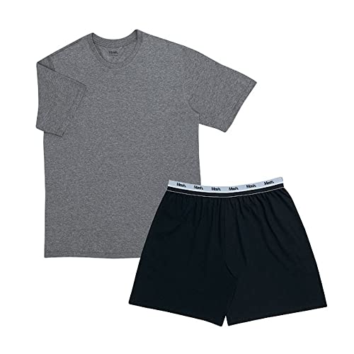 Pijama Alg M.Curta Gola Careca El Bord, Mash, Masculino, Cinza Mescla Escuro, M