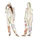 Yuiboo Spring BouquetAdult Unisex One Piecing Pajamas for Women Men Cosplay Suit with Hood