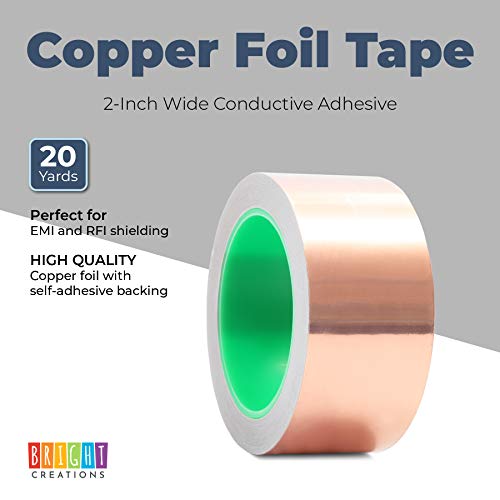 Copper Foil Tape, 2-Inch Wide Conductive Adhesive (Rose Gold, 20 Yards) - Thumbnail 6
