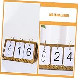WEKAMOS Metal Desktop Calendar with Rotatable Metal Coil Printing Schedule Planner for Bedroom And Office Tabletop Decoration