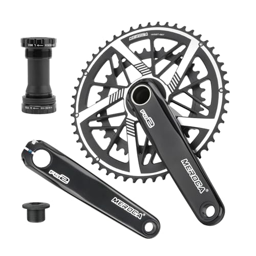 IKUOS Road Bike Crankset 170mm, 52-36T, Hollow, 9-12S
